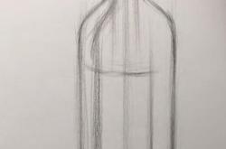 素描农夫山泉的瓶子的画法步骤图
